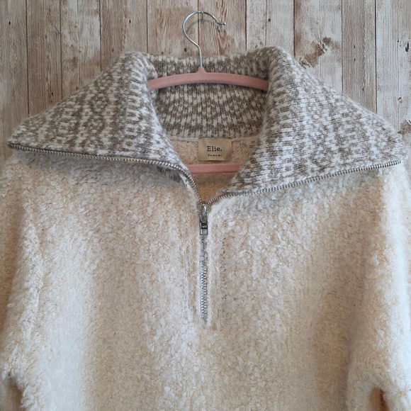 Women's Elie Tahari Cream Wool Blend Sweater Size S - Picture 2 of 8